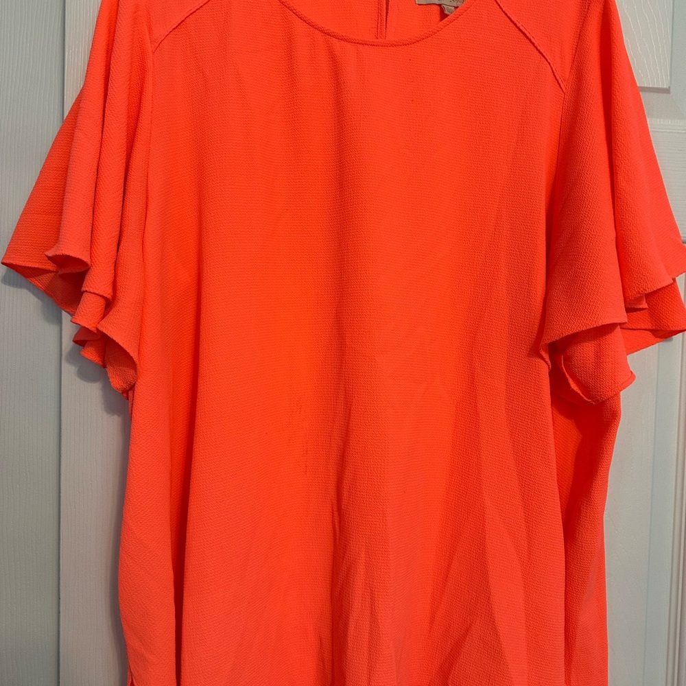 Gibson Latimer Bright Orange Blouse